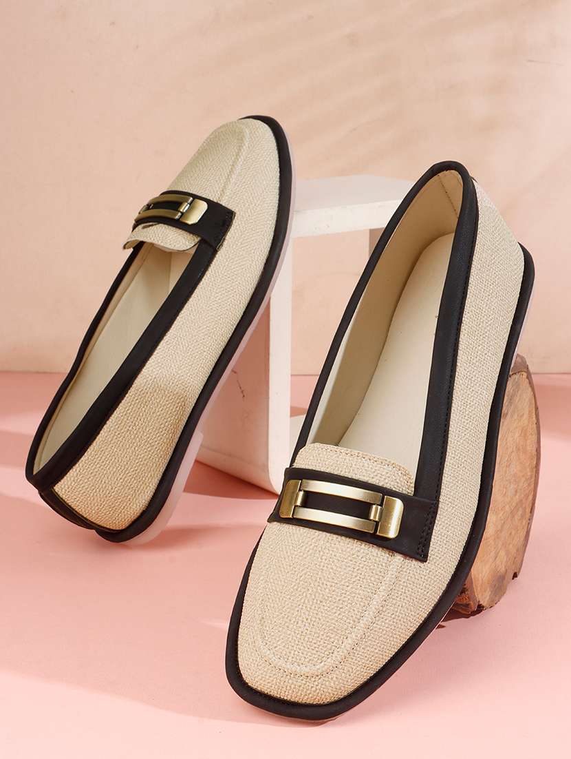 cream jute ballerina
