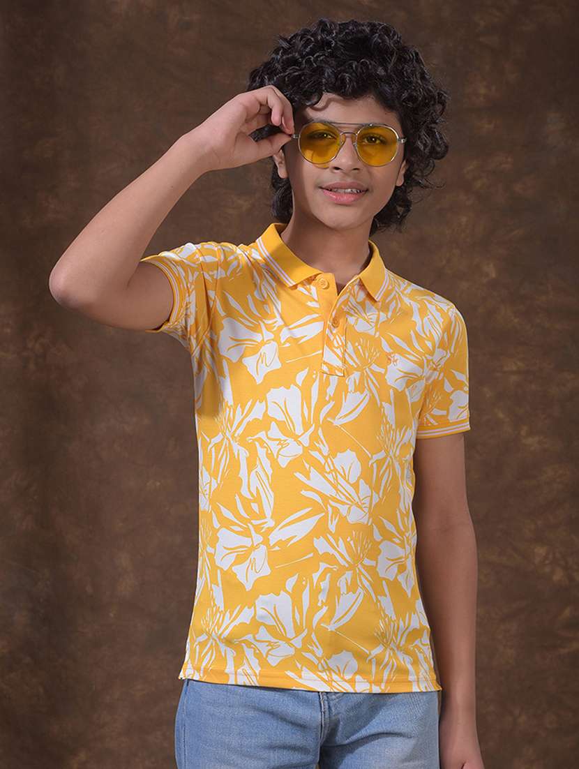 boys printed short sleeve polo t-shirt