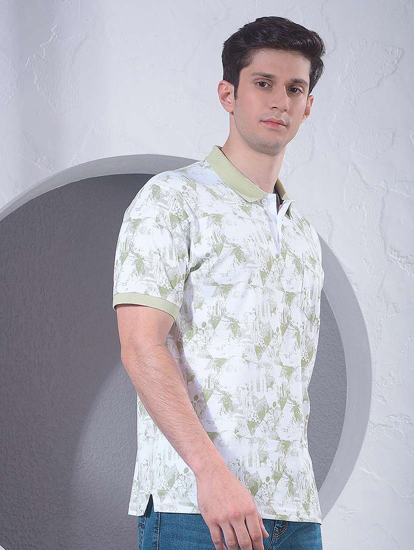 men printed short sleeve regular fit polo t-shirt - 22434056 -  Standard Image - 2
