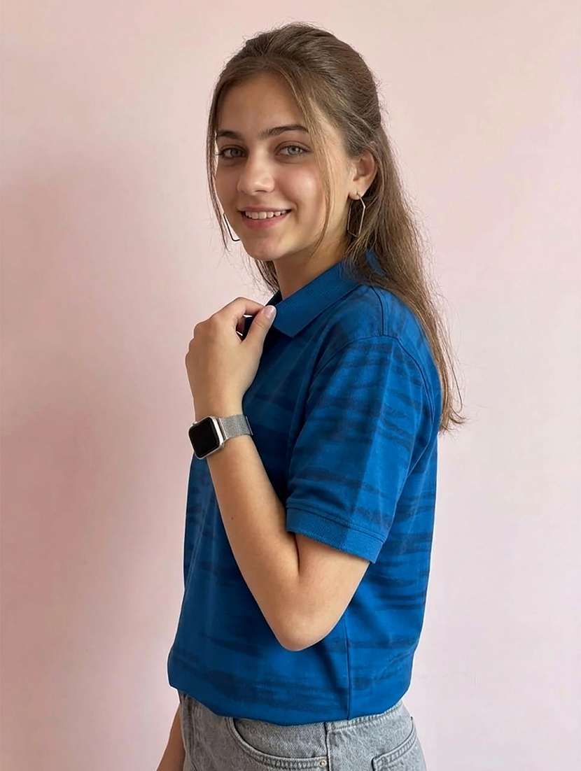 women short sleeve oversized polo t-shirt - 22434096 -  Standard Image - 2