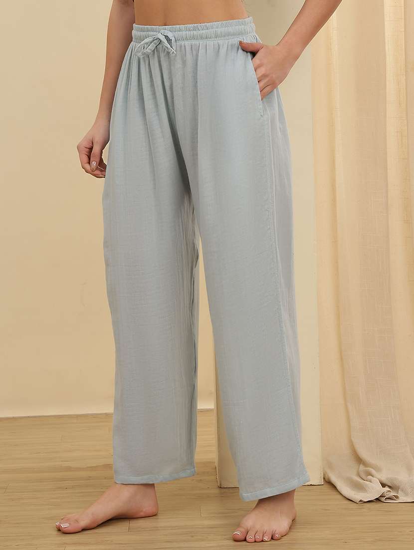 women solid mid rise loungewear pajama - 22434161 -  Standard Image - 2