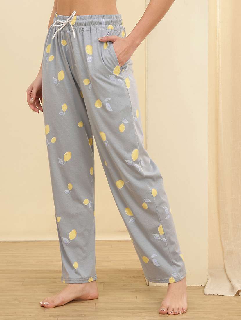 women solid mid rise loungewear pajama - 22434168 -  Standard Image - 2
