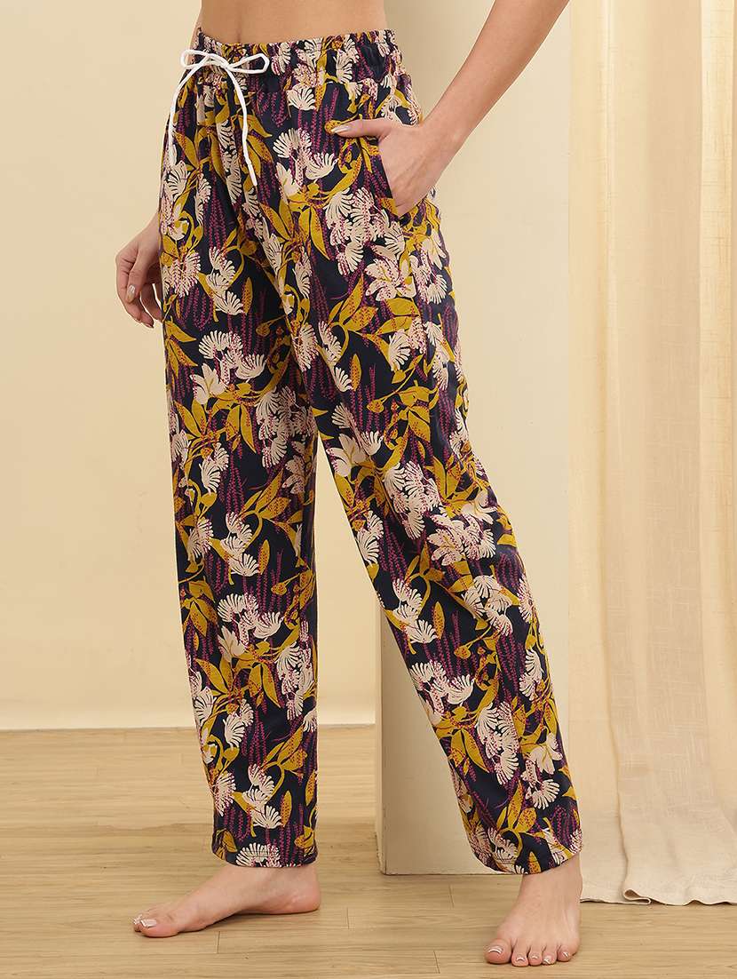 women solid mid rise loungewear pajama - 22434172 -  Standard Image - 2