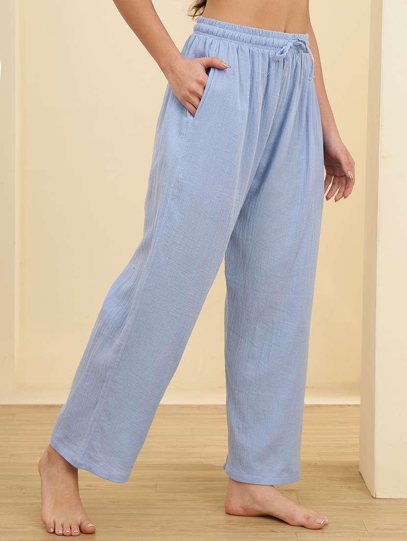 women pack of 2 solid mid rise pajama - 22434219 -  Standard Image - 2