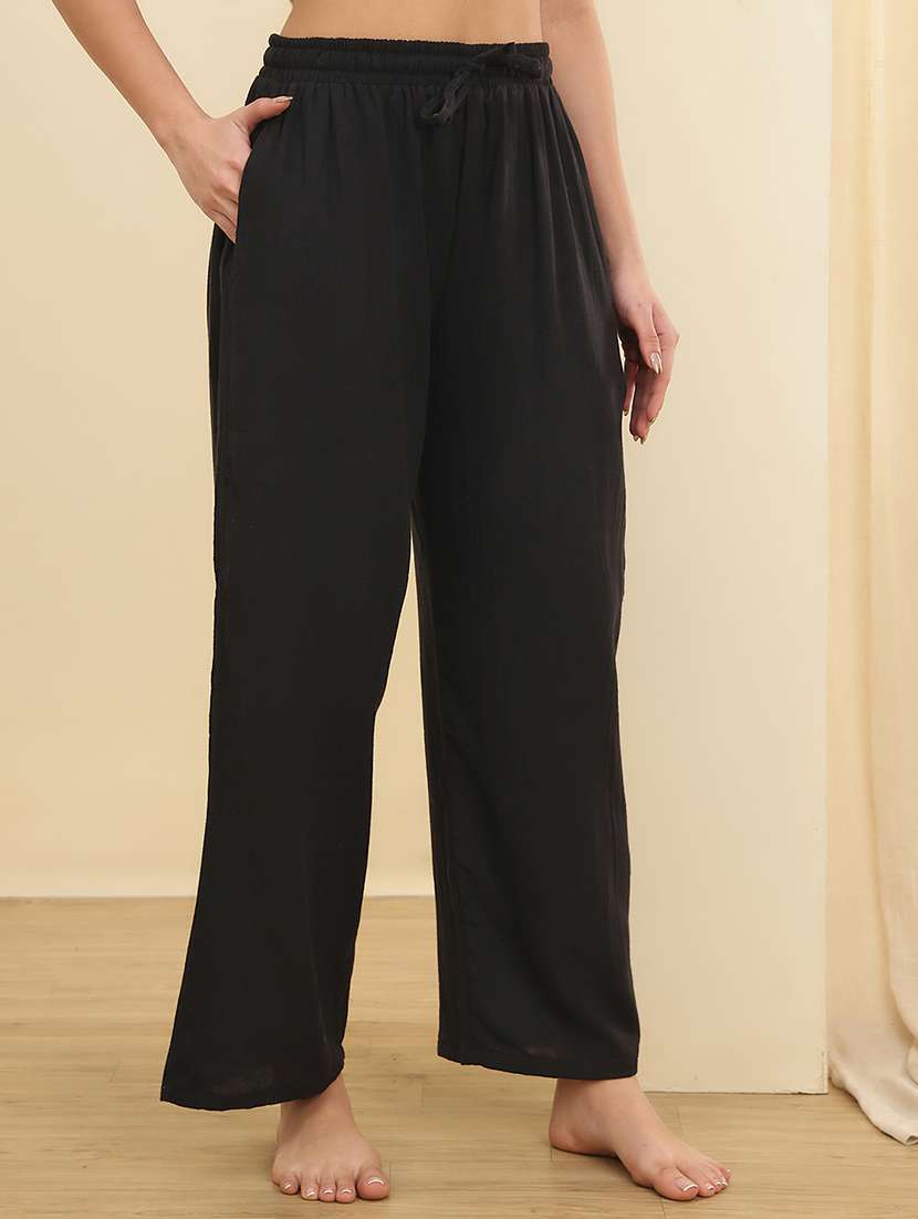 women pack of 2 solid mid rise pajama - 22434228 -  Standard Image - 2