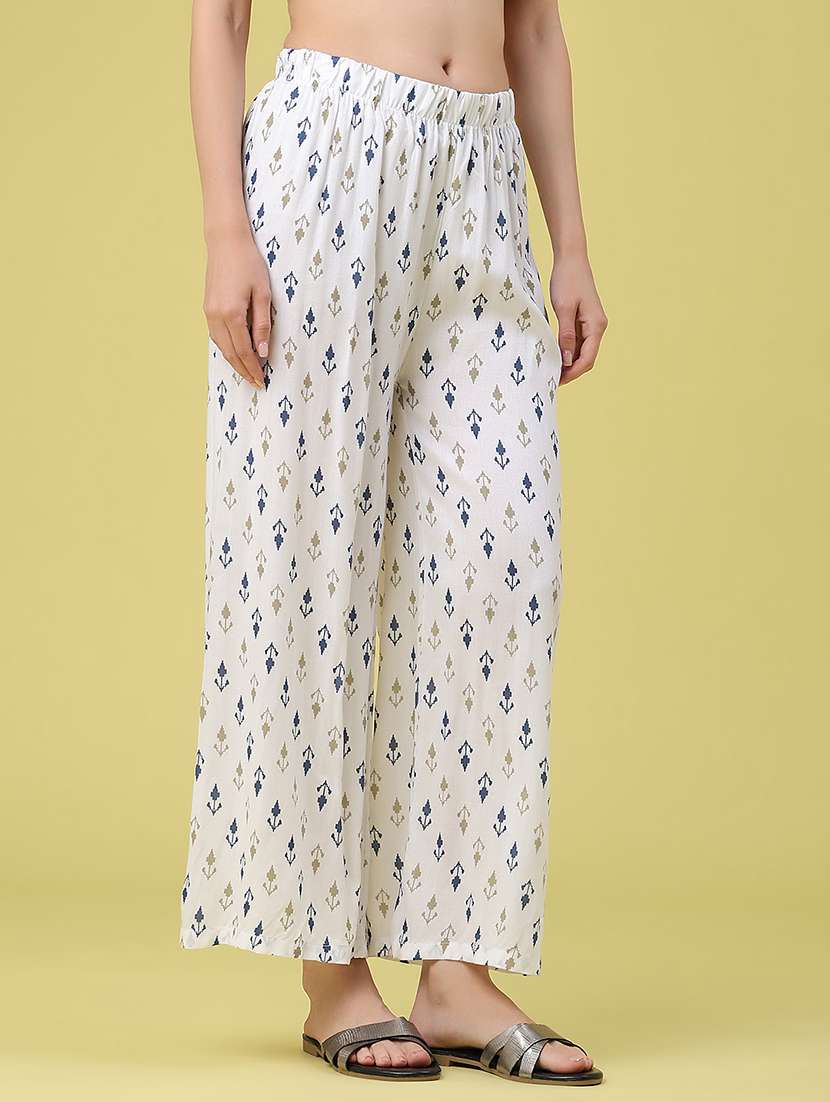 women printed mid rise relaxed fit palazzo - 22434475 -  Standard Image - 2