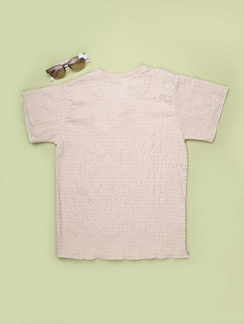 girls self design round neck short sleeves tee - 22434485 -  Standard Image - 2