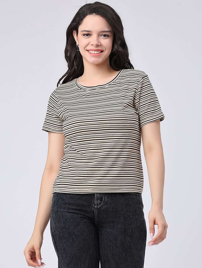 women printed round neck regular t-shirt - 22434775 -  Standard Image - 2