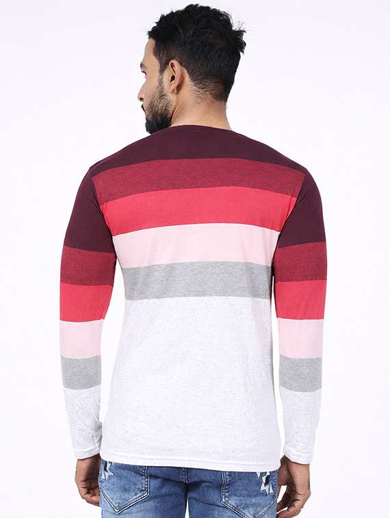 men stripes full sleeve t-shirt - 22435844 -  Standard Image - 2