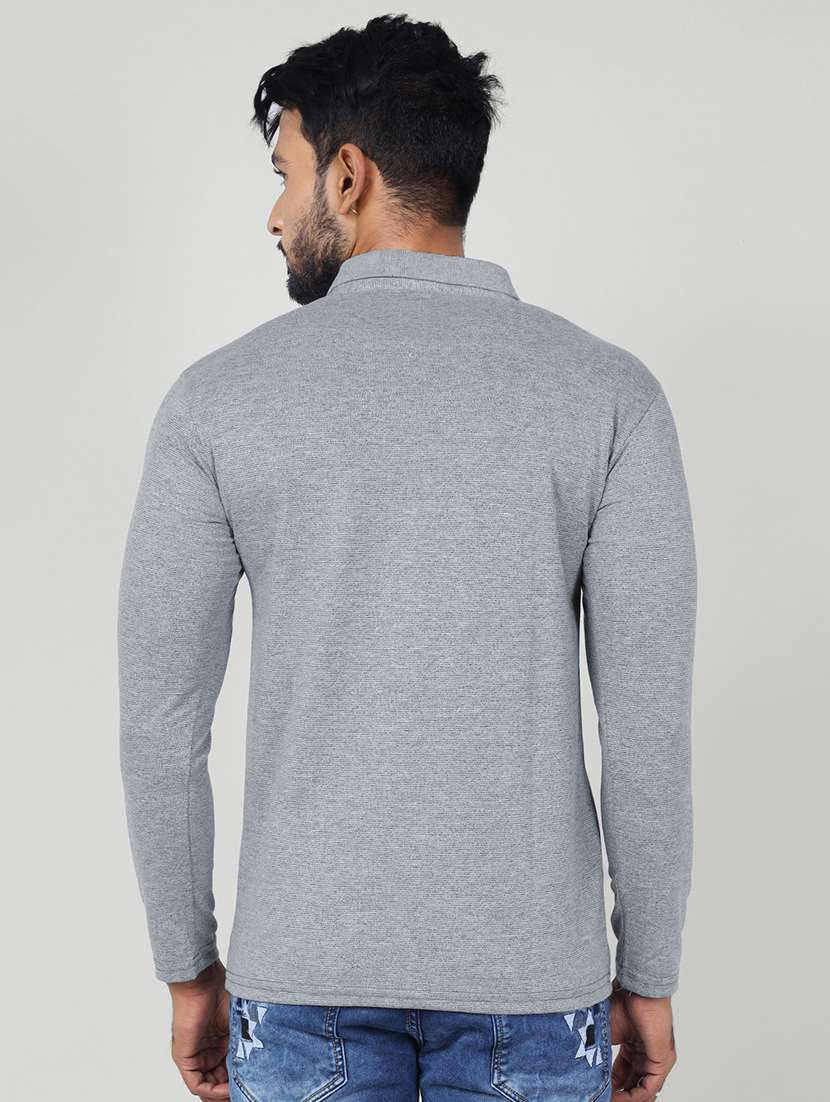 men solid logo print long sleeves t shirt - 22435849 -  Standard Image - 2