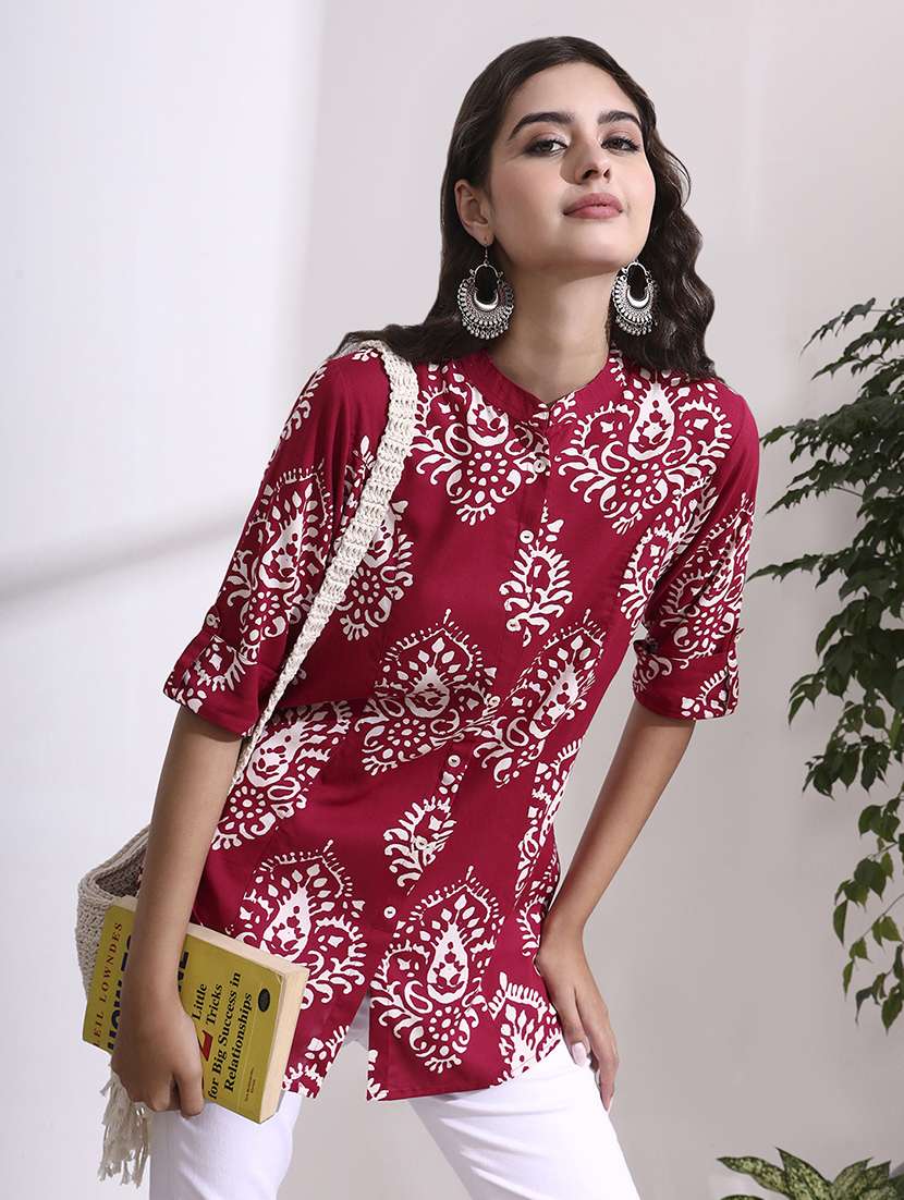 pink rayon regular top - 22436045 -  Standard Image - 2
