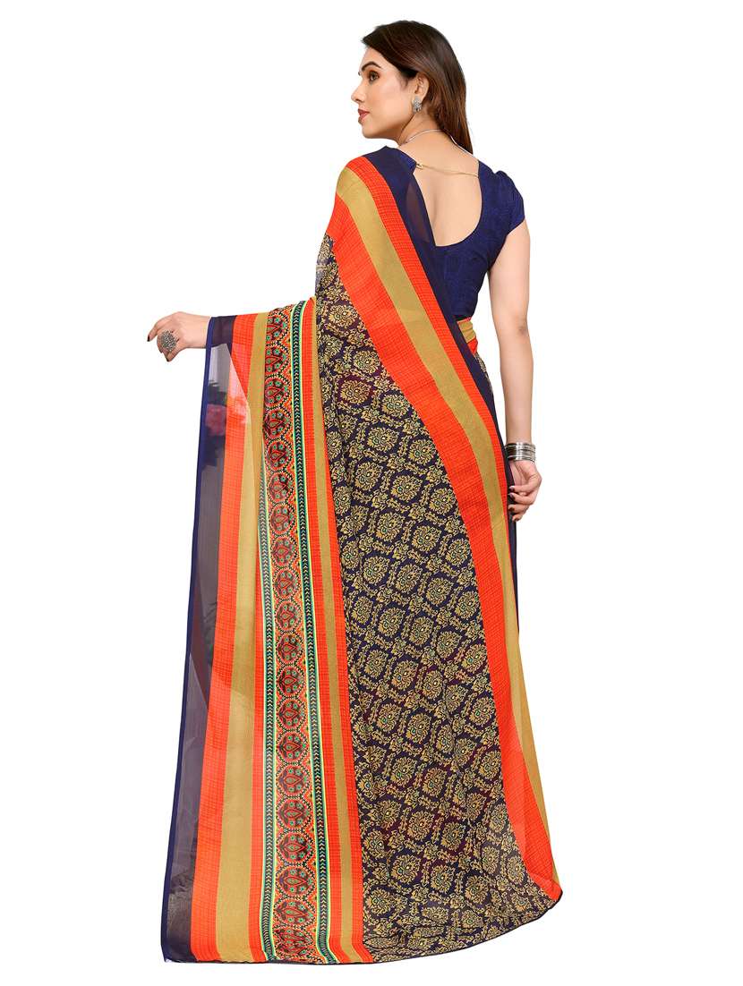 women pack of 2 printed combo saree with blouse - 22436265 -  Standard Image - 2