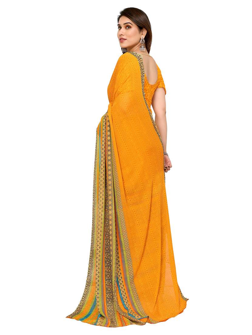 Women Pack Of 2 Printed Combo Saree With Blouse - 22436348 -  Standard Image - 2