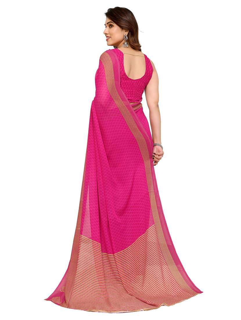 Women Pack Of 2 Printed Combo Saree With Blouse - 22436351 -  Standard Image - 2