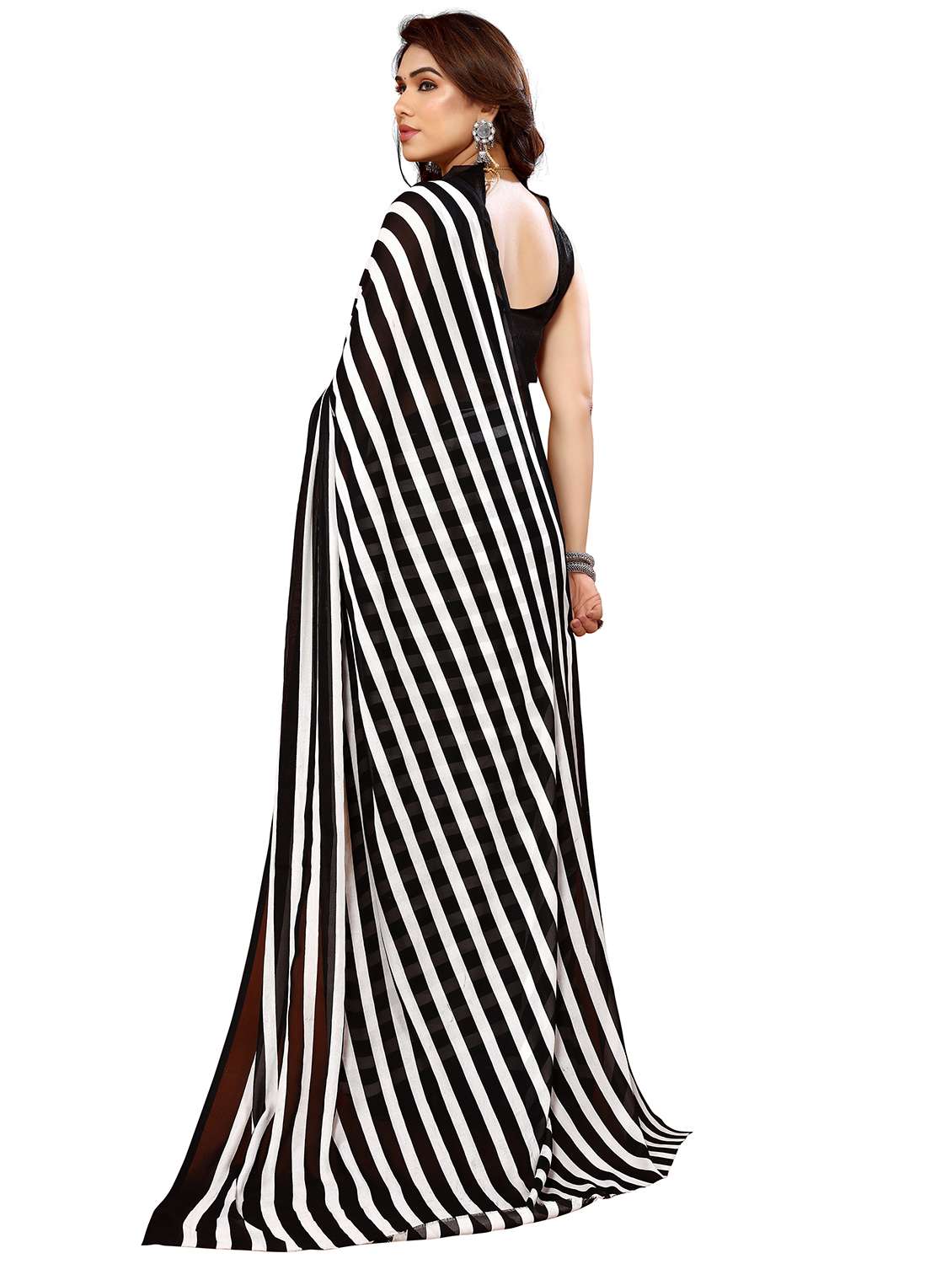 Women Pack Of 2 Printed Combo Saree With Blouse - 22436394 -  Standard Image - 2