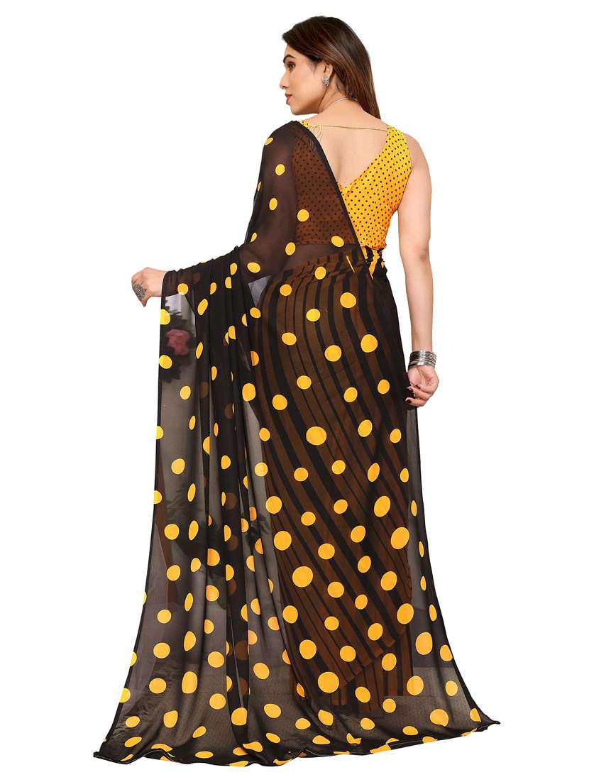 Women Pack Of 2 Printed Combo Saree With Blouse - 22436486 -  Standard Image - 2