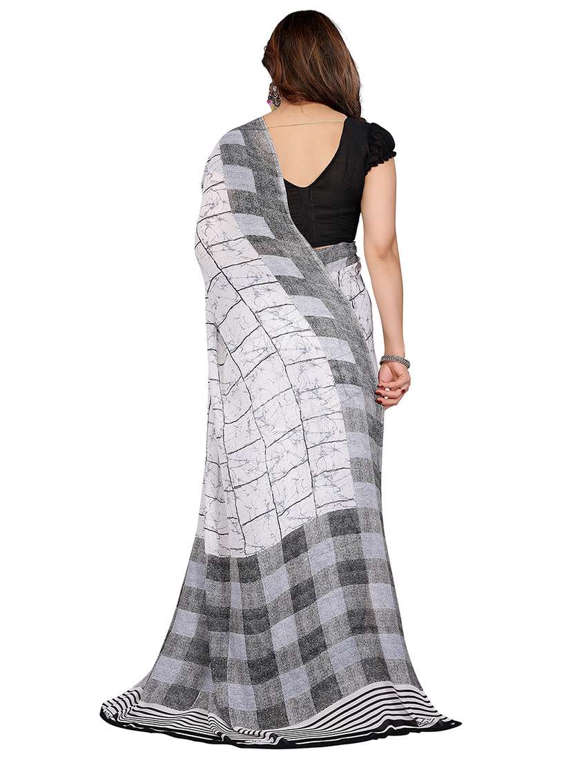 Women Pack Of 2 Printed Combo Saree With Blouse - 22436726 -  Standard Image - 2