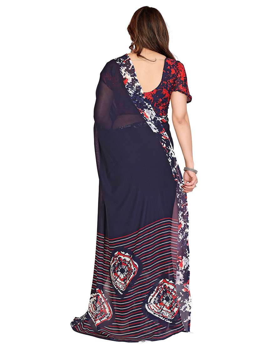 women pack of 2 printed combo saree with blouse - 22436897 -  Standard Image - 2