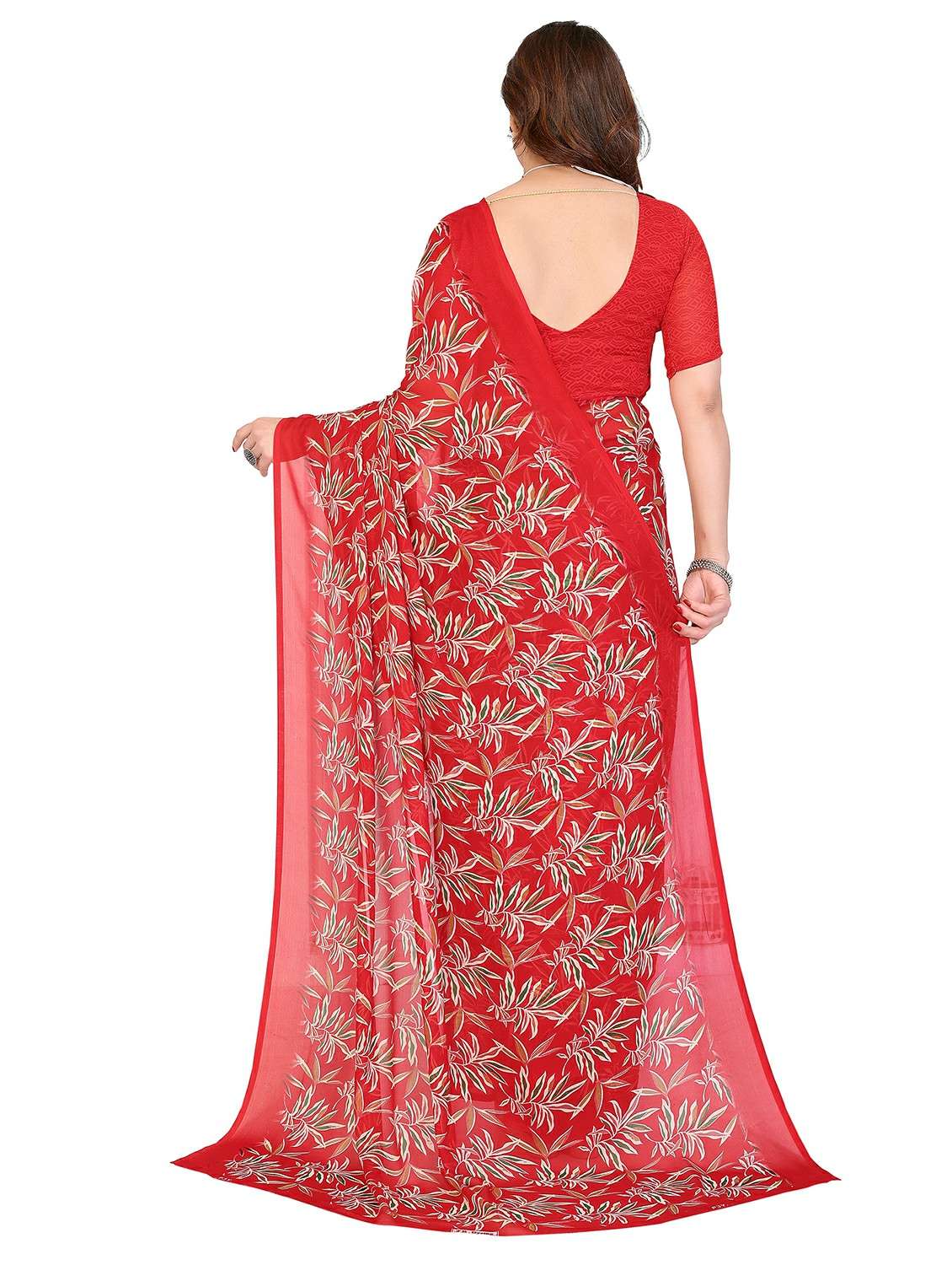 Women Pack Of 2 Printed Combo Saree With Blouse - 22436904 -  Standard Image - 2