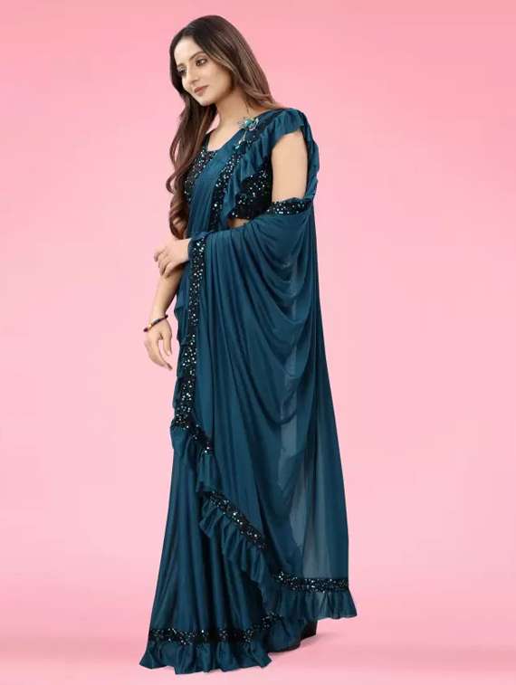 girls ready to wear saree - 22437355 -  Standard Image - 2