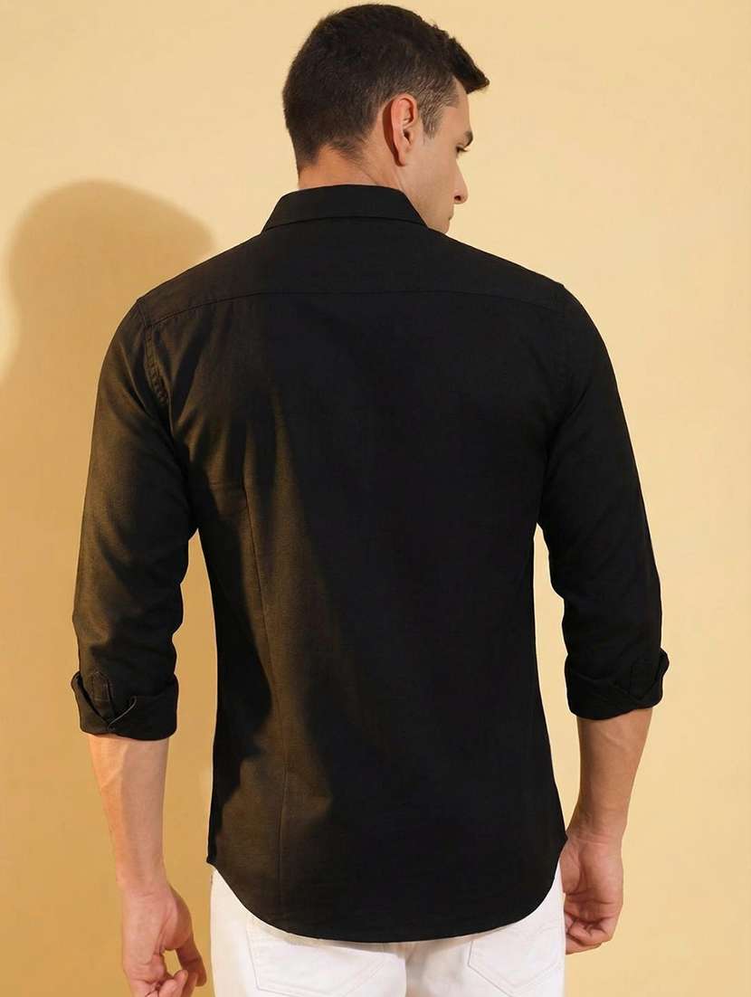 Men Solid Long Sleeve Regular Fit Casual Shirt - 22438092 -  Standard Image - 2