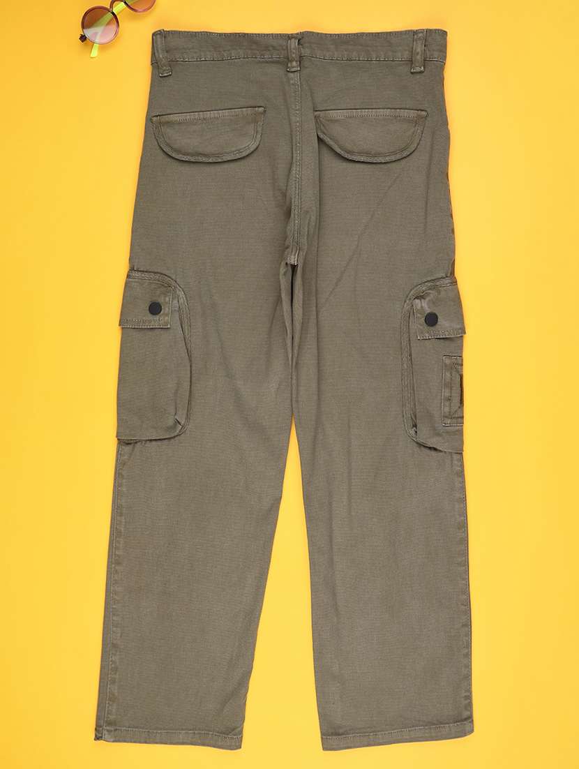 olive poly cotton plain jean - 22438169 -  Standard Image - 2