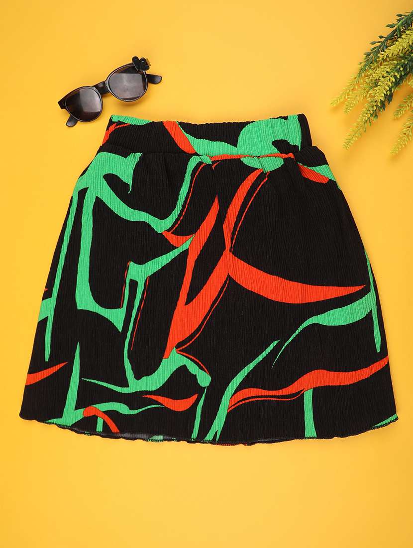 Black Cotton Flared Skirt - 22438206 -  Standard Image - 2