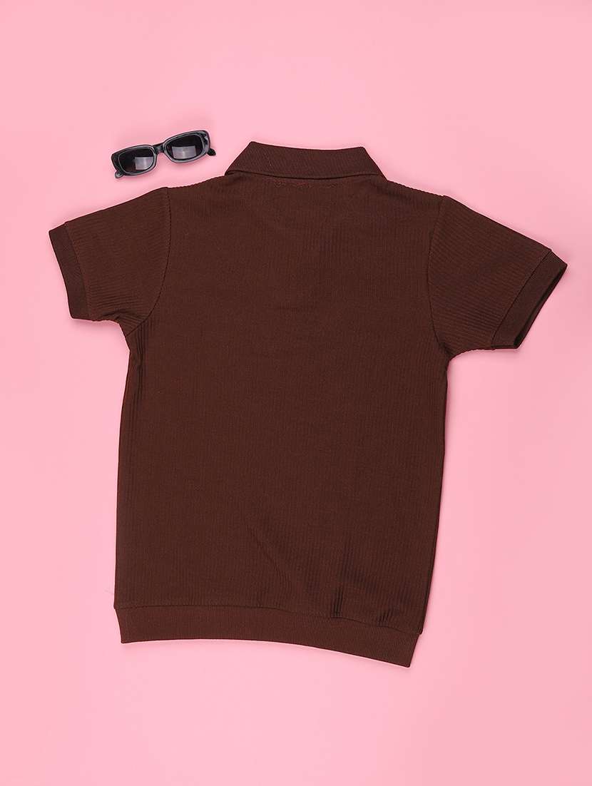 Boys Self Design Short Sleeves Polo T-shirt - 22438613 -  Standard Image - 2