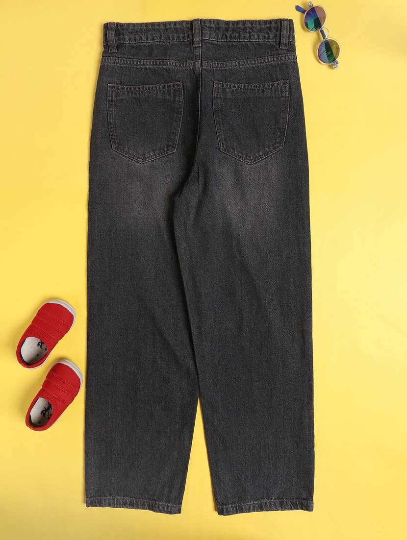 girls washed mid rise straight fit jeans - 22438684 -  Standard Image - 2
