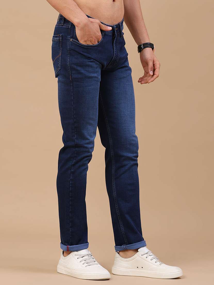 men washed mid rise full length slim fit jeans - 22438769 -  Standard Image - 2