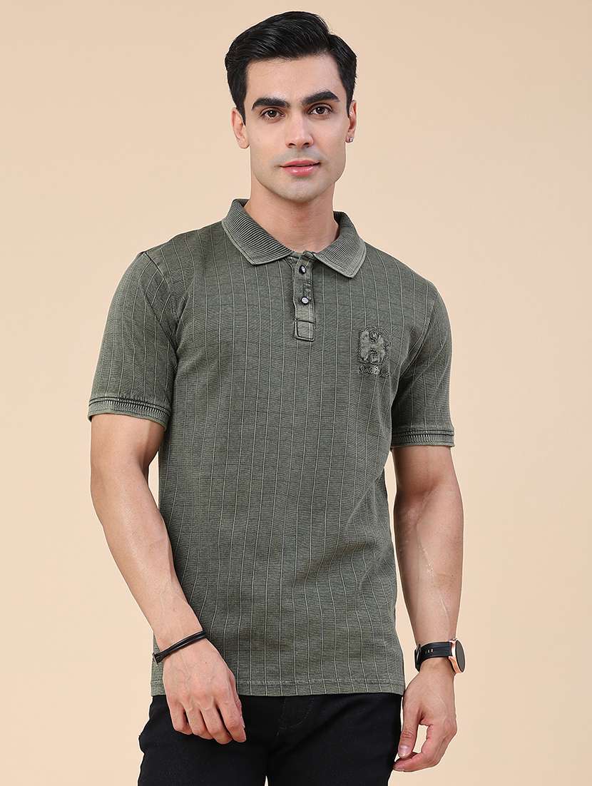 men textured short sleeve slim fit polo t-shirt - 22438794 -  Standard Image - 2