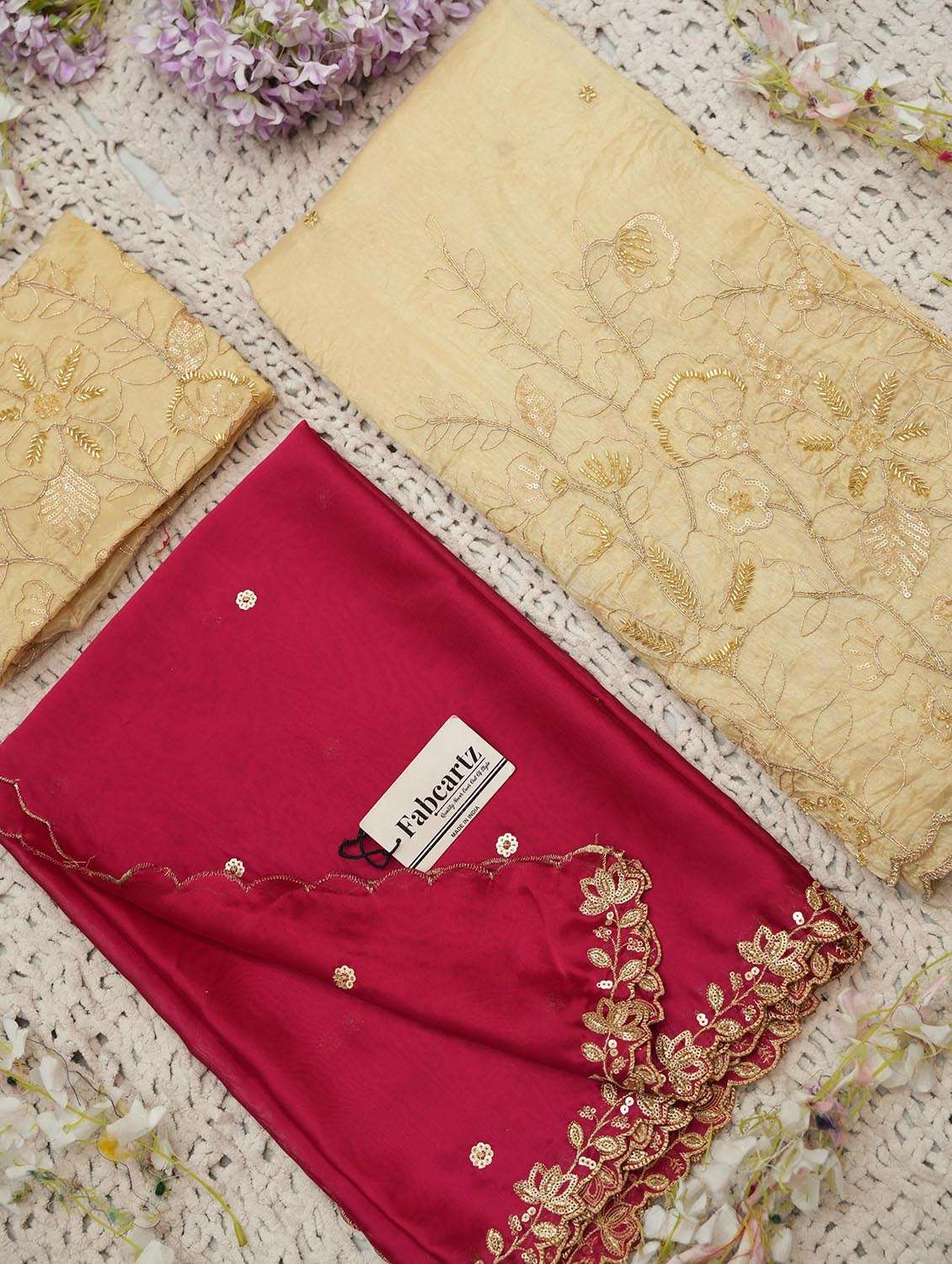 women solid with work flared unstitched lehenga choli set - 22439061 -  Standard Image - 2