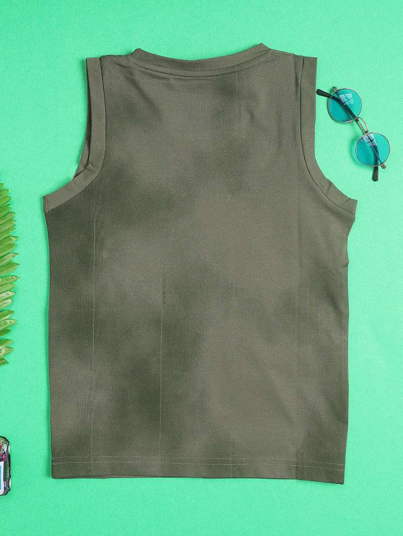 boys printed sleeveless regular fit t-shirt - 22439321 -  Standard Image - 2