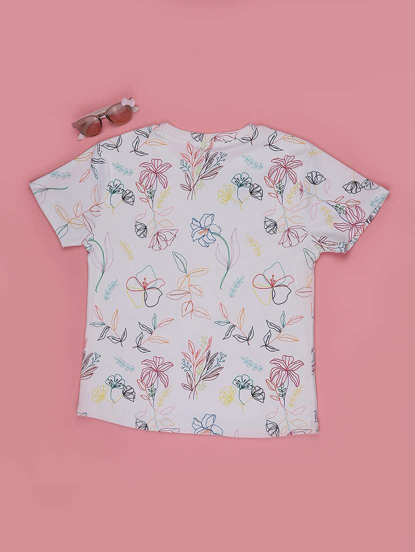 girls printed round neck short sleeves tee - 22439380 -  Standard Image - 2