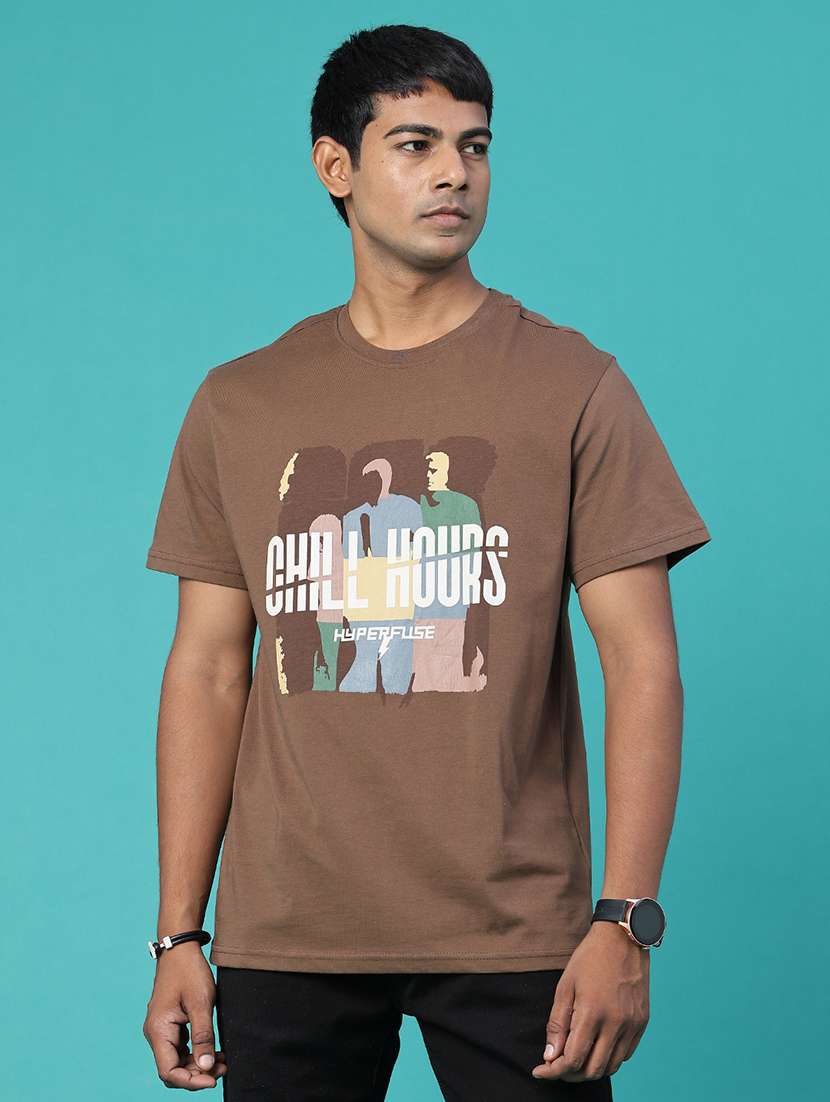 Men Printed Short Sleeve Regular Fit T-shirt - 22439540 -  Standard Image - 2
