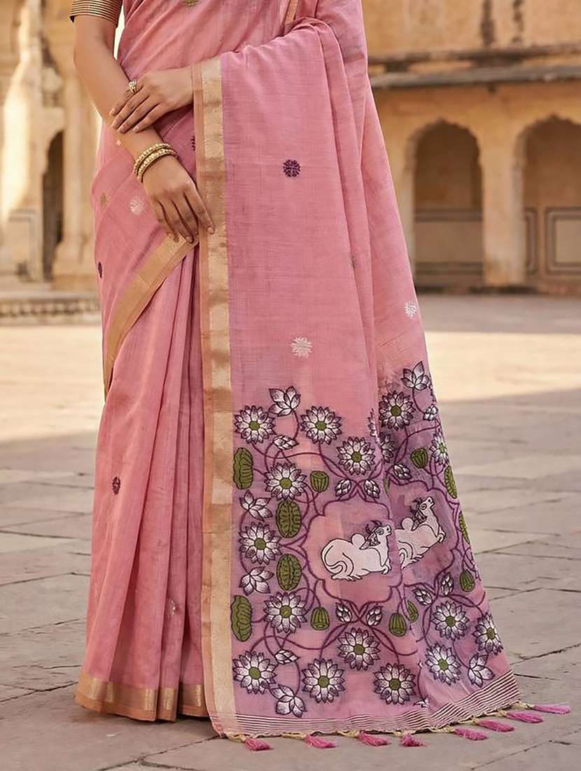 women floral printed saree with blouse - 22439727 -  Standard Image - 2