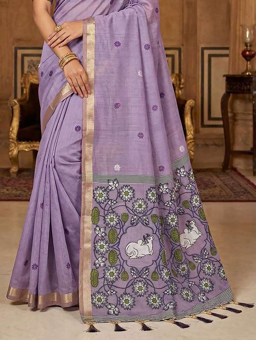 women floral printed saree with blouse - 22439728 -  Standard Image - 2