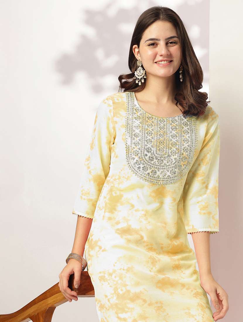 yellow silk blend kurta pant  set - 22439847 -  Standard Image - 2