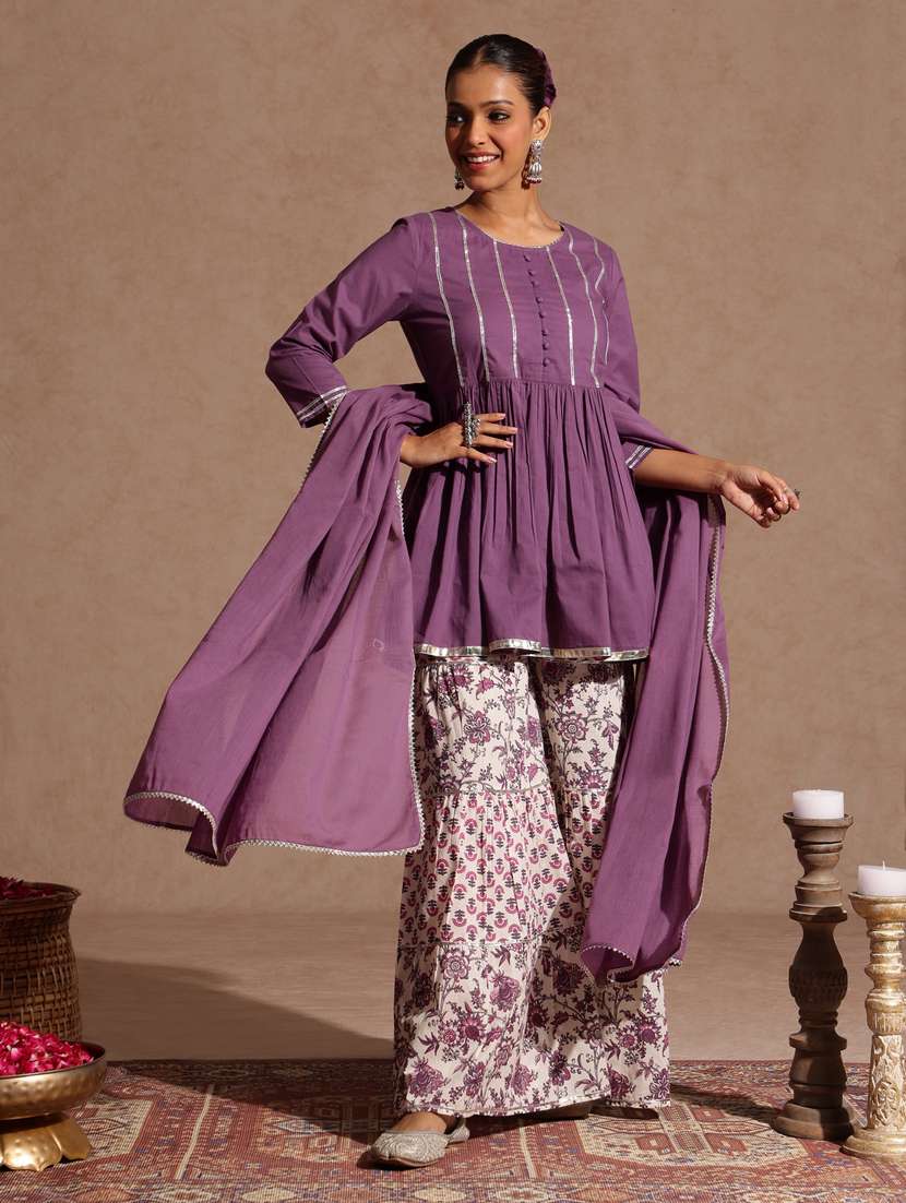 womenpink kurta dupatta set - 22439876 -  Standard Image - 2