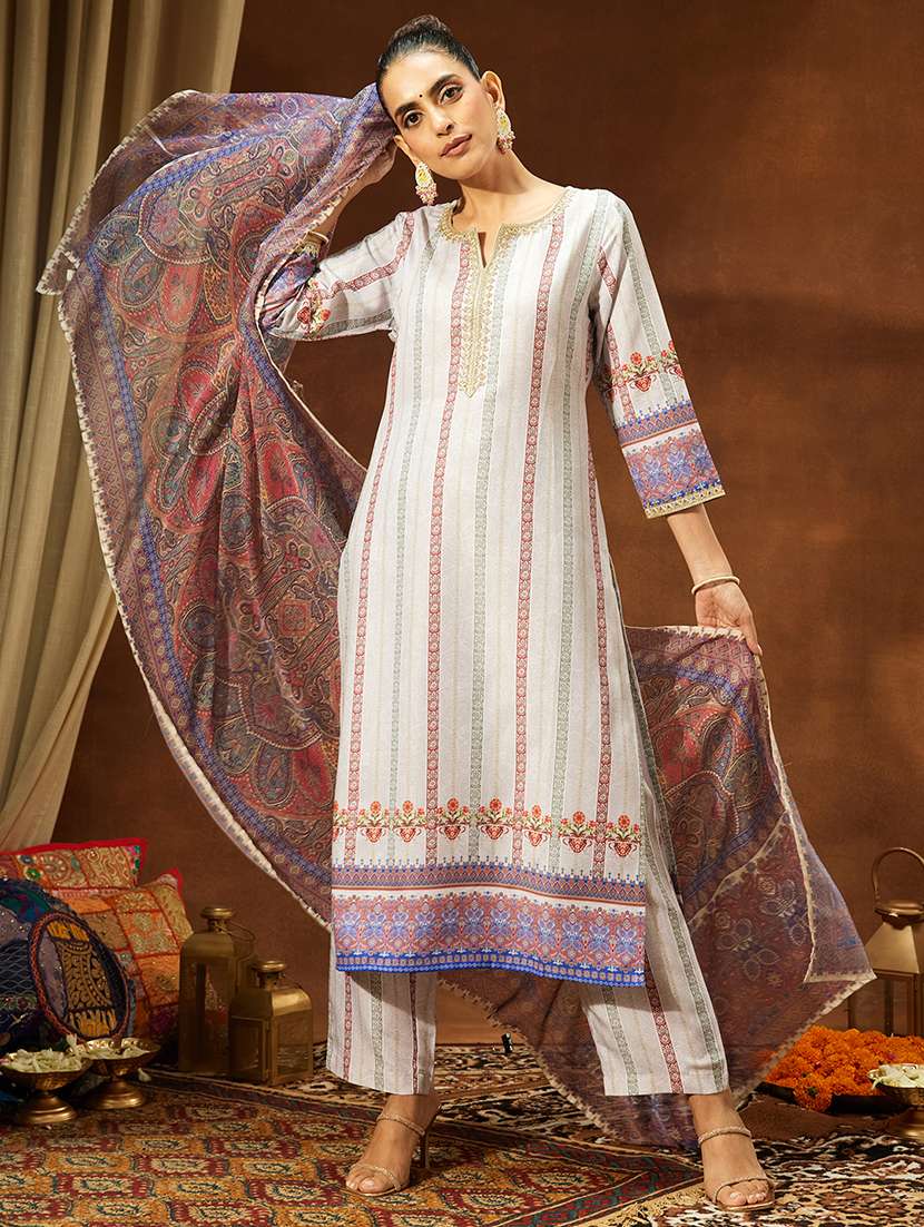 women multi colored kurta dupatta set - 22440080 -  Standard Image - 2