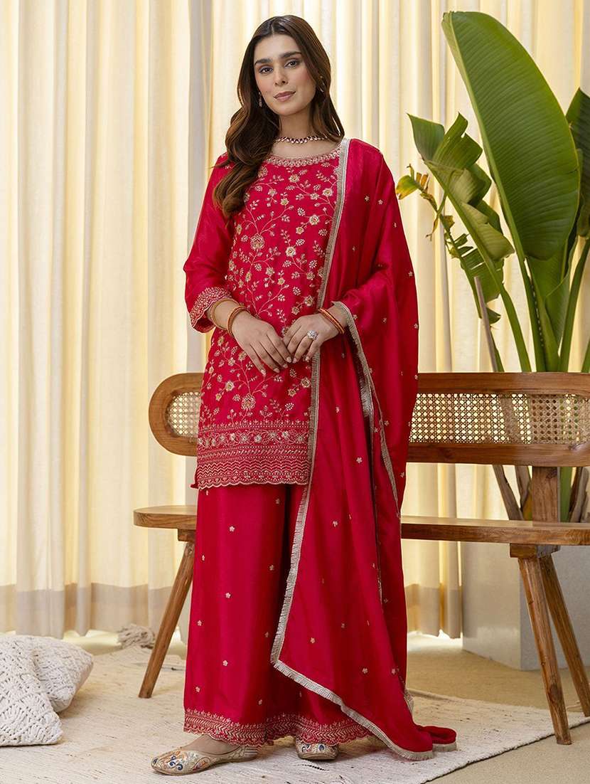 women pink kurta dupatta set - 22440418 -  Standard Image - 2