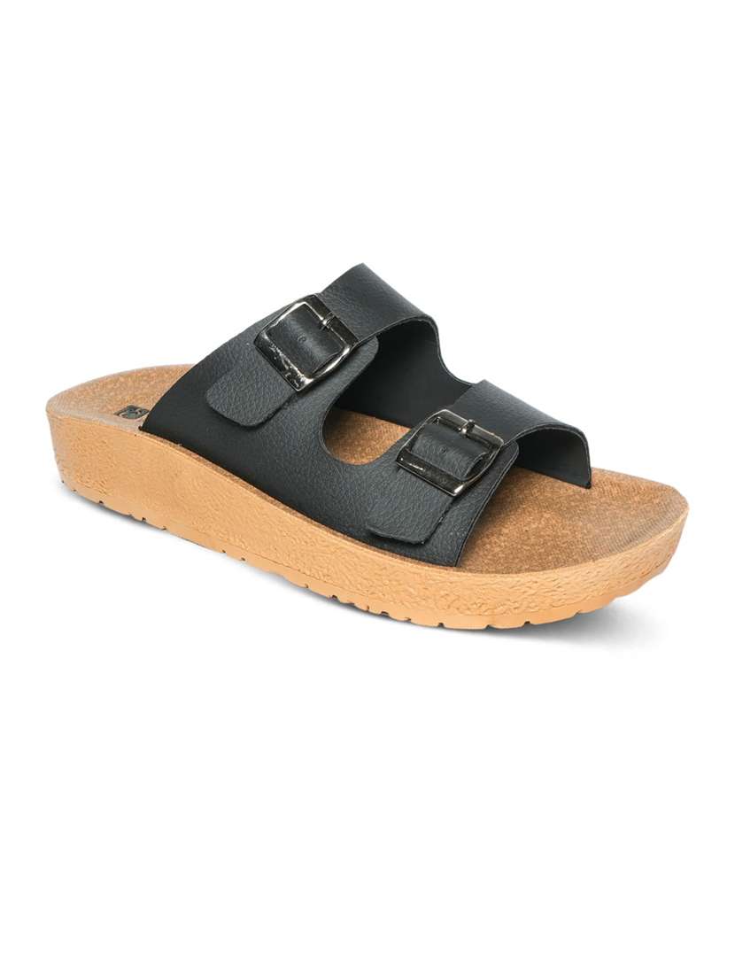 women solid slip on flat sandal - 22440663 -  Standard Image - 2