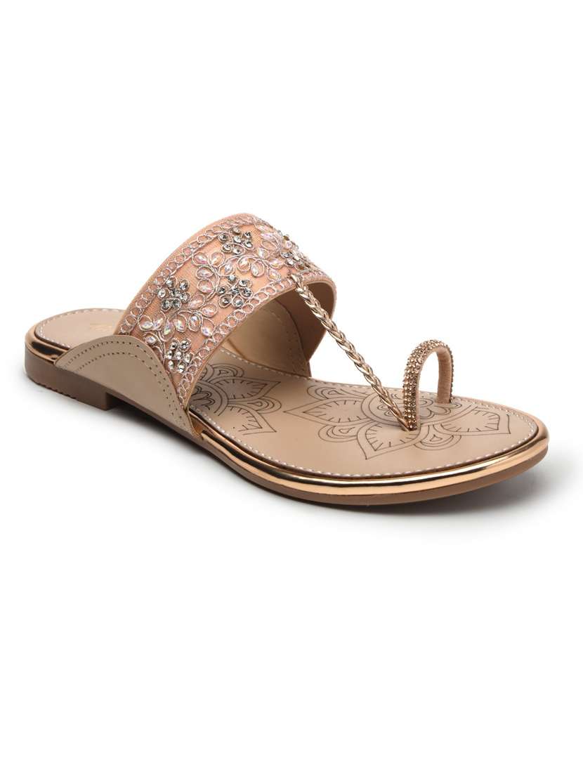 women embroidered slip on flat sandals - 22440675 -  Standard Image - 2