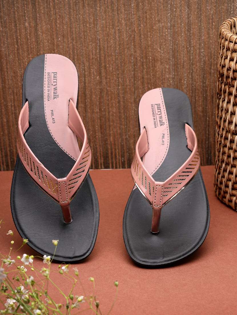 women solid slip on flat sandals