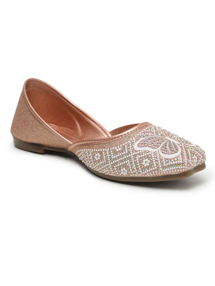 women embellished slip on mojari - 22440683 -  Standard Image - 2