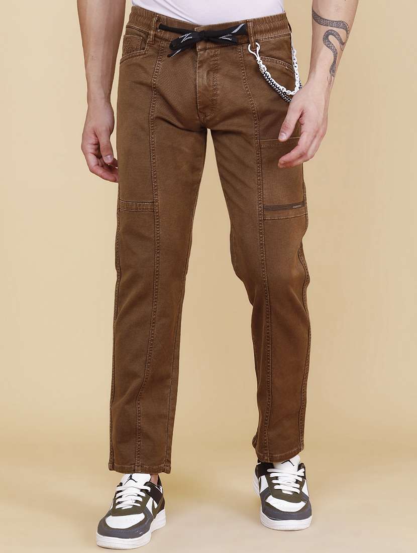 men plain mid rise full length slim fit jeans