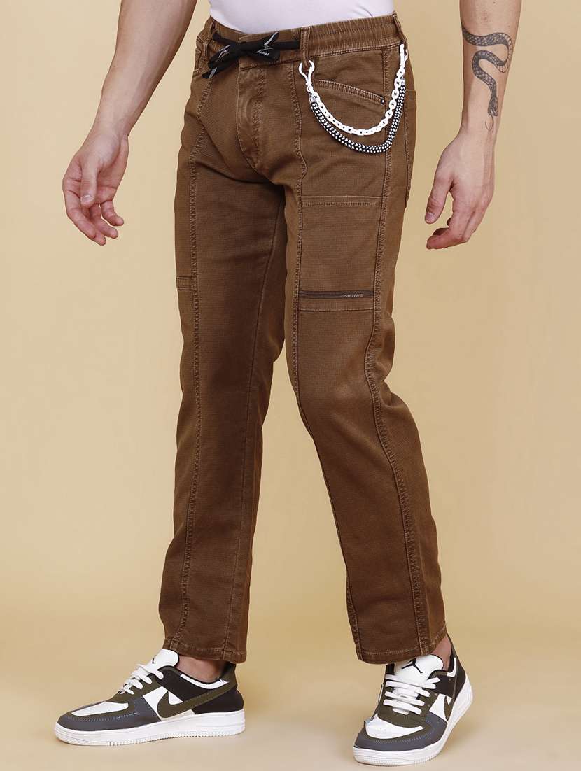 men plain mid rise full length slim fit jeans - 22440960 -  Standard Image - 2