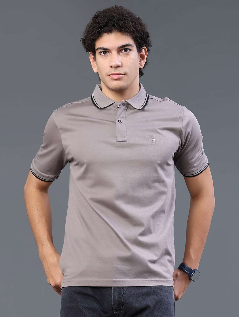 men solid short sleeve regular fit polo t-shirt - 22440961 -  Standard Image - 2
