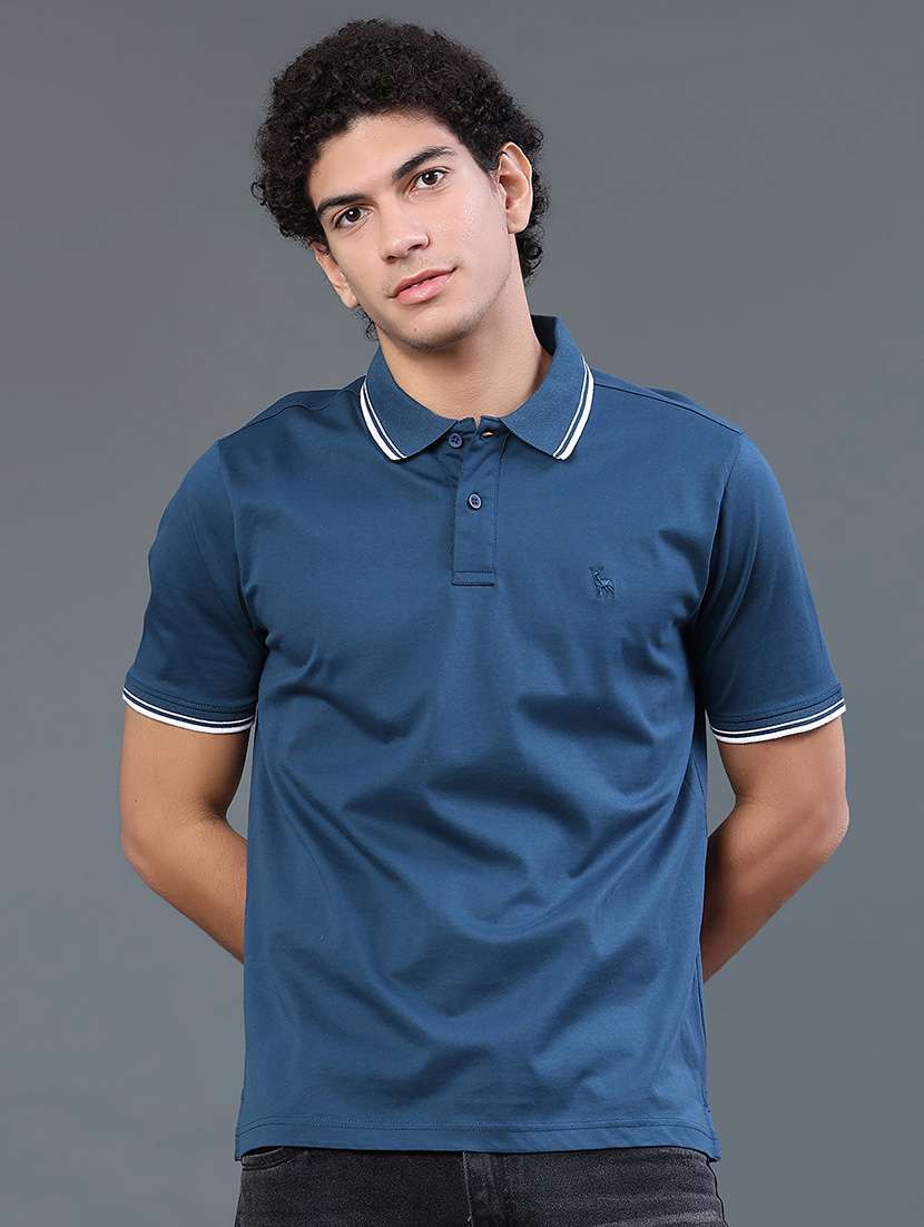 men solid short sleeve regular fit polo t-shirt - 22440965 -  Standard Image - 2