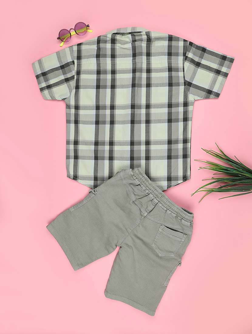 boys printed short sleeves shirt and shorts set - 22440982 -  Standard Image - 2